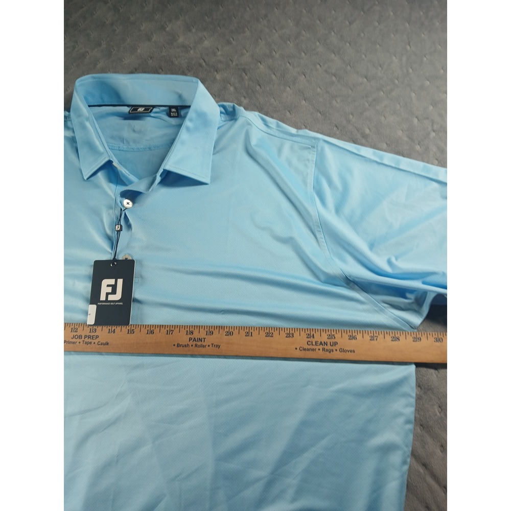 FootJoy Mens 3XL Light Blue Performance Golf Polo Shirt Craft Farms NWT - Picture 3 of 7
